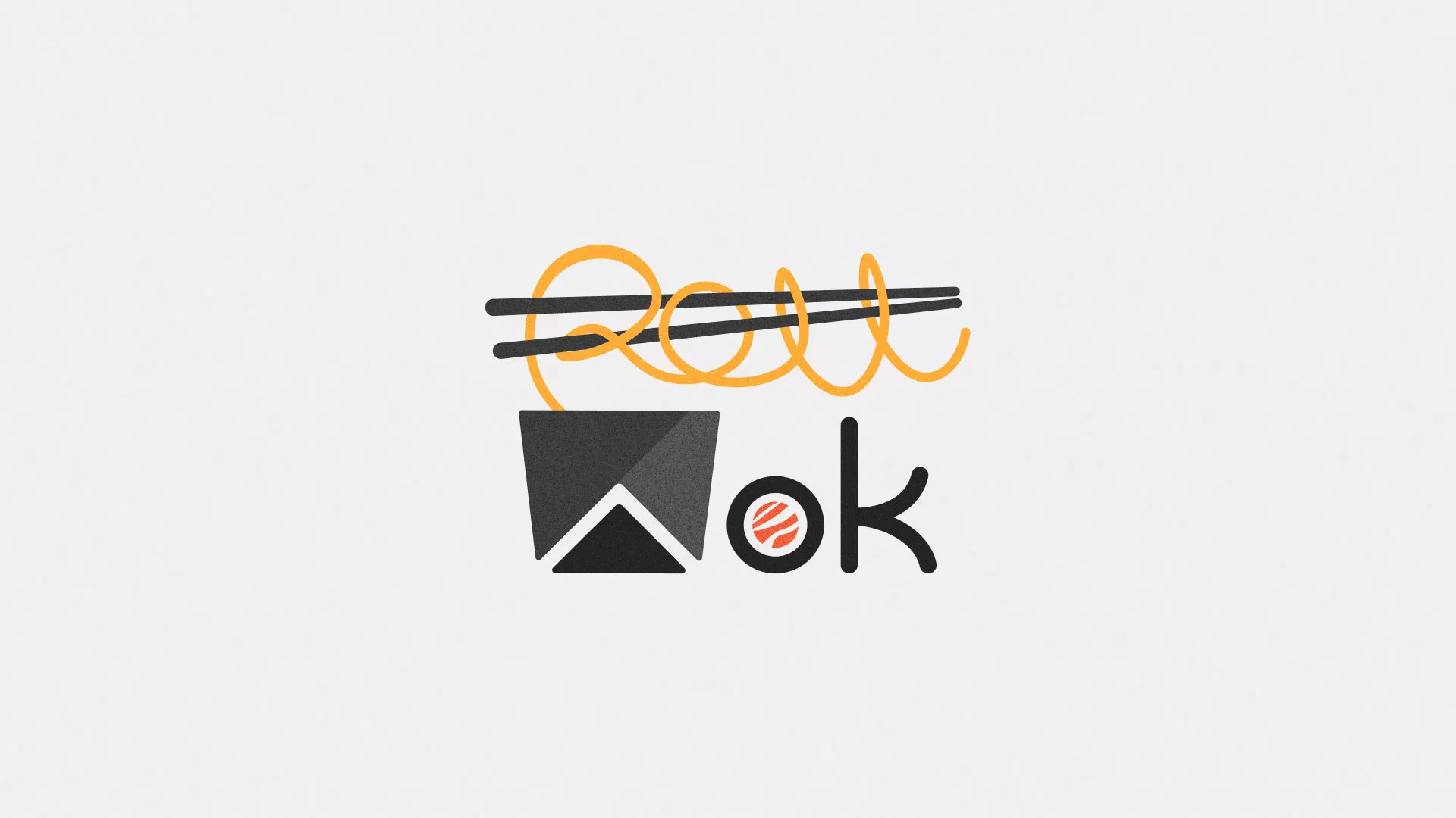 Разработка логотипа суши-бара «Roll Wok Club» в Волжске